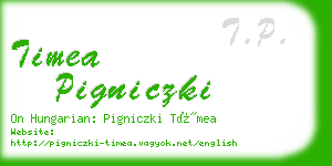 timea pigniczki business card